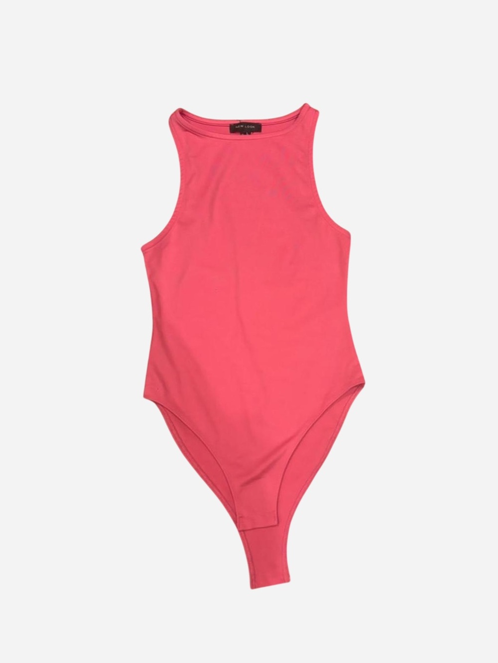 New Look Women's Pink High-Neck One-Piece Bodysuit